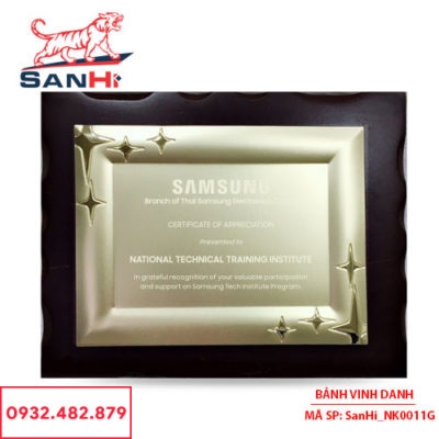 Bảng Vinh Danh Đồng mạ vàng SanHi-NK011G