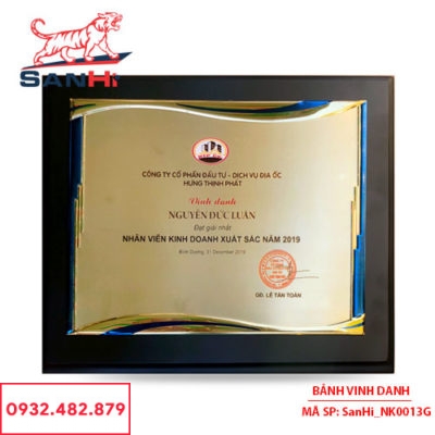Bảng Vinh Danh Đồng mạ vàng SanHi-NK013G