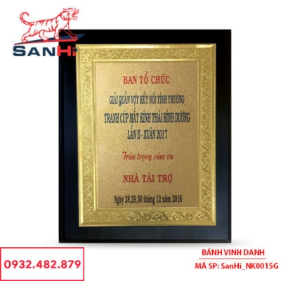 Bảng Vinh Danh Đồng mạ vàng SanHi-NK015G