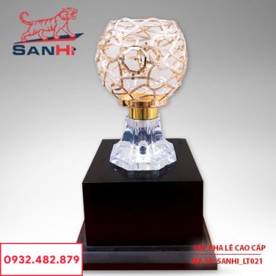 Cúp pha lê chén vàng cao cấp SanHi-LT021